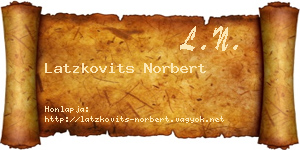 Latzkovits Norbert névjegykártya